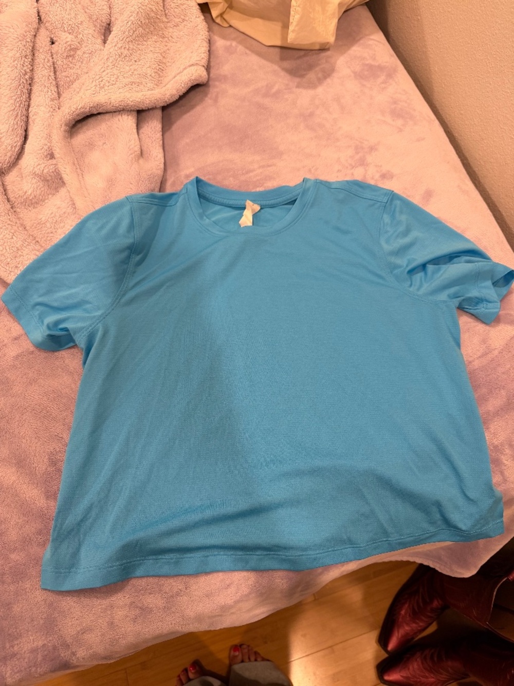 Blue lululemon crop top